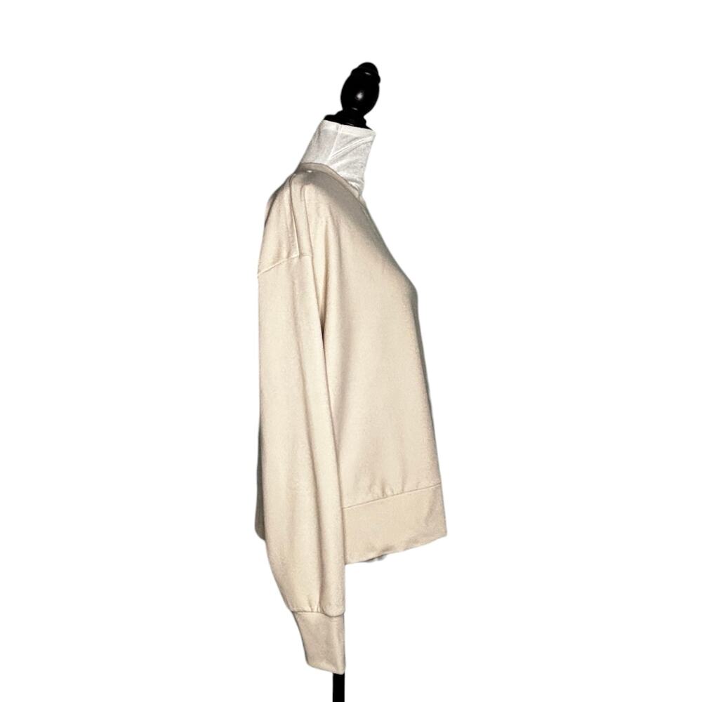 Varley Horton Side Zip Sweatshirt Light Tan Size Medium - Picture 9 of 14